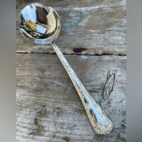International Silver Rodgers Enchanted Rose Serving Spoon - Picture 1 of 10